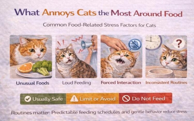 What Annoys Cats the Most Around Food