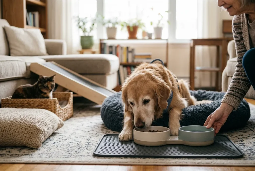 How to Keep Your Aging Dog or Cat Comfortable and Happy nutritional and medical needs